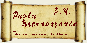 Pavla Matropazović vizit kartica